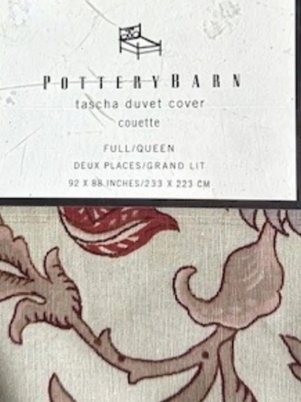 Like-New Pottery Barn Tascha Palampore Duvet Set Full/Queen 2 Standard Shams